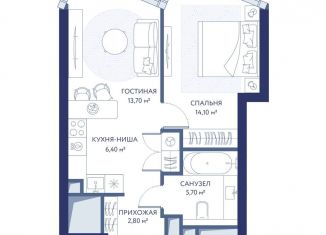 Продам 2-комнатную квартиру, 42.7 м2, Москва, ЗАО, 1-й Сетуньский проезд, вл8