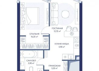 2-комнатная квартира на продажу, 45.9 м2, Москва, район Раменки, 1-й Сетуньский проезд, вл8