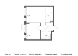 Продам 1-комнатную квартиру, 43.7 м2, посёлок Жилино-1, жилой комплекс Егорово Парк, к3.1, ЖК Егорово Парк