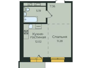 Продажа квартиры свободная планировка, 39.7 м2, Иркутская область, улица Пискунова, 132