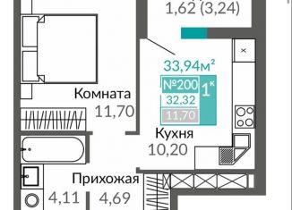 1-ком. квартира на продажу, 44 м2, Симферополь, проспект Александра Суворова