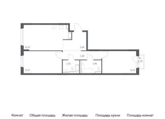 Продажа двухкомнатной квартиры, 60.5 м2, Санкт-Петербург