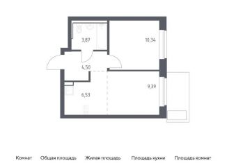 Продажа 1-комнатной квартиры, 34.6 м2, посёлок Жилино-1, жилой комплекс Егорово Парк, к3.1