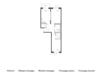 Продажа двухкомнатной квартиры, 56.7 м2, деревня Середнево, квартал № 23, 4-5