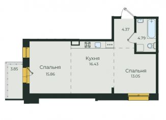 Продаю квартиру со свободной планировкой, 58.1 м2, Иркутск, улица Пискунова, 132