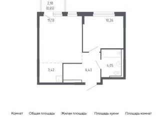 Продается однокомнатная квартира, 39.9 м2, Тюменская область, жилой комплекс Чаркова 72, 2.2