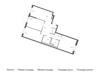 3-комнатная квартира на продажу, 82.5 м2, Ленинградская область