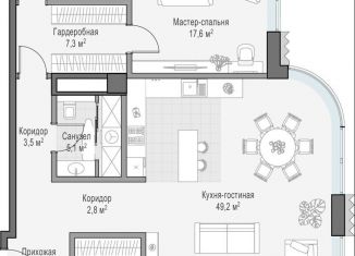Продам однокомнатную квартиру, 180.2 м2, Москва, район Якиманка