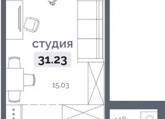 1-ком. квартира на продажу, 31.2 м2, Иркутск, Пулковский переулок, 32, Ленинский округ