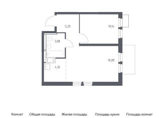 Продажа 1-комнатной квартиры, 40.1 м2, деревня Путилково