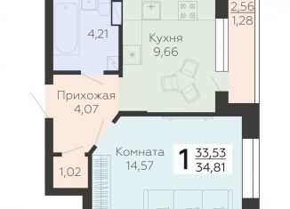 Однокомнатная квартира на продажу, 34.8 м2, Воронеж, улица Независимости, 78