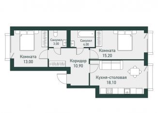 Продажа 2-комнатной квартиры, 66.3 м2, Челябинская область