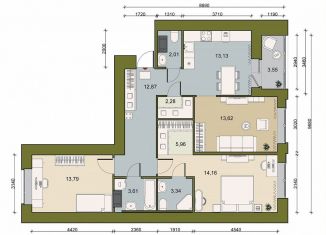 Продается 3-комнатная квартира, 87 м2, городской посёлок Новоселье, ЖК Уютный, Невская улица, 11/1