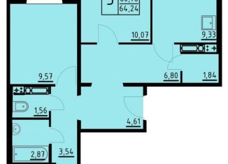 Продаю 3-комнатную квартиру, 64.2 м2, Пермь, Кировский район