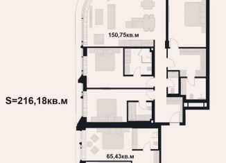 Многокомнатная квартира на продажу, 216.2 м2, Москва, ЗАО, жилой комплекс Виктори Парк Резиденсез, 3к4