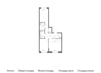 2-комнатная квартира на продажу, 61.3 м2, Санкт-Петербург, Советский проспект, 10, ЖК Живи в Рыбацком