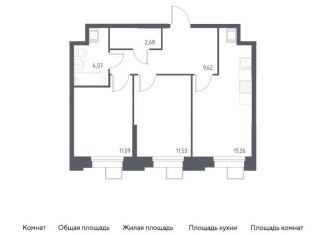 Двухкомнатная квартира на продажу, 54.3 м2, Москва, проезд Воскресенские Ворота