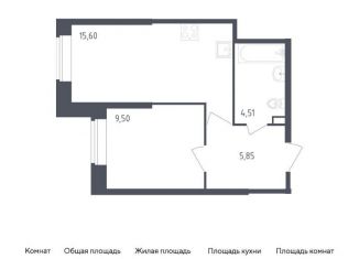 Продается однокомнатная квартира, 35.5 м2, Санкт-Петербург, Невский район, жилой комплекс Живи в Рыбацком, 5