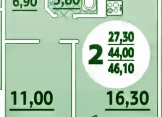 Продажа 2-ком. квартиры, 48 м2, Краснодар, улица имени 40-летия Победы, 186к3, ЖК Бауинвест