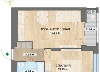 Продается 1-комнатная квартира, 42.8 м2, Екатеринбург, метро Геологическая, переулок Ударников, 33