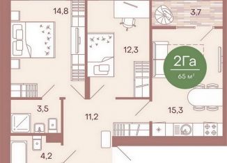 Продается 2-комнатная квартира, 64.8 м2, Пензенская область, жилой комплекс Норвуд, с6