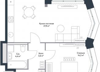 Продажа 2-комнатной квартиры, 53 м2, Москва, ЖК Ривер Парк