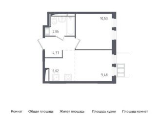 Продается 1-ком. квартира, 34.3 м2, Московская область, жилой комплекс Горки Парк, к3.1