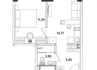 Продажа 2-ком. квартиры, 32.7 м2, Москва, Окружной проезд, 10Б, ЖК Измайловский Парк