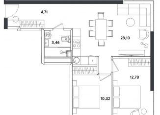 Продажа 3-комнатной квартиры, 60.6 м2, Москва, Окружной проезд, 10Б, станция Измайлово