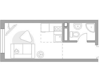 Продам квартиру студию, 18.8 м2, Москва, Каширское шоссе, 1