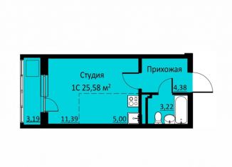 Продается квартира студия, 25.6 м2, деревня Кондратово, Водопроводная улица, 6/2