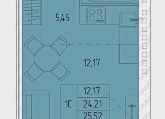 Продаю 1-ком. квартиру, 25.5 м2, Архангельск, Новгородский проспект, 103