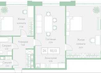 Продам 2-ком. квартиру, 93.1 м2, Хабаровский край