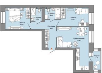 Продается двухкомнатная квартира, 67 м2, Киров, улица Дмитрия Козулева, 9к1