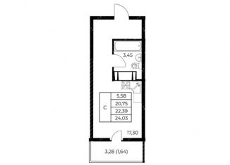 Продаю квартиру студию, 24 м2, Ростов-на-Дону, улица Нансена, 99с3