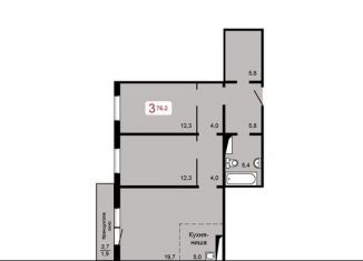 Продажа 3-комнатной квартиры, 76.2 м2, Красноярский край, Аральская улица, 43