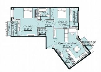 Продается 2-комнатная квартира, 89.1 м2, Татарстан, улица Урицкого, 1