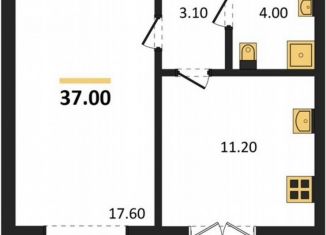 Продажа однокомнатной квартиры, 37 м2, Сириус, Цимлянская улица, 12к5