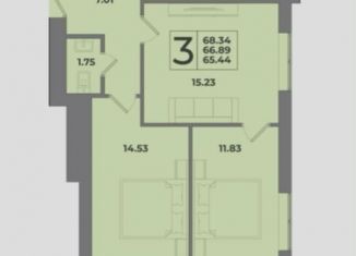 Продажа трехкомнатной квартиры, 68.3 м2, Калининград