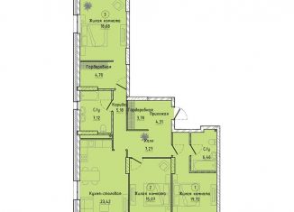 Продаю 3-комнатную квартиру, 117.2 м2, Екатеринбург, Машинная улица, 1В/2, ЖК Клевер Парк