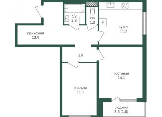 Продается двухкомнатная квартира, 62.2 м2, Москва, район Чертаново Южное, Варшавское шоссе, 170Ек1