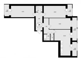 3-комнатная квартира на продажу, 118.8 м2, Самара