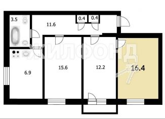 Продаю комнату, 16.4 м2, Новосибирск, Владимировская улица, 35, Железнодорожный район