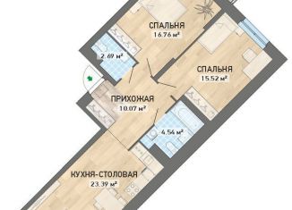 Продается 2-ком. квартира, 75.9 м2, Екатеринбург, ЖК Просторы