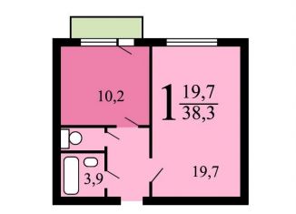 1-ком. квартира на продажу, 38.4 м2, Москва, Пролетарский проспект, 3, район Москворечье-Сабурово