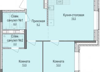 Продам двухкомнатную квартиру, 61.2 м2, Ижевск, Индустриальный район