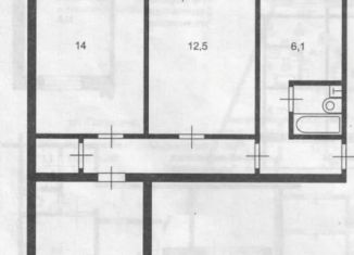 Продажа трехкомнатной квартиры, 56.5 м2, Челябинск, Краснознамённая улица, 25А, Курчатовский район