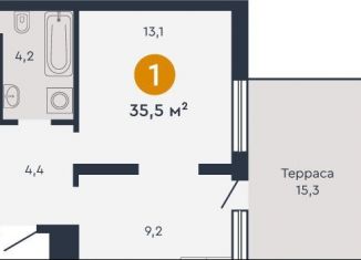 1-комнатная квартира на продажу, 35.5 м2, Екатеринбург, метро Уралмаш