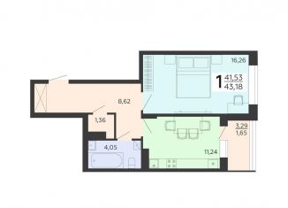 1-комнатная квартира на продажу, 43.2 м2, Воронеж, Коминтерновский район, улица Независимости, 78Бк1