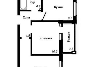 Продажа 2-комнатной квартиры, 44.8 м2, деревня Дерябиха, деревня Дерябиха, 49